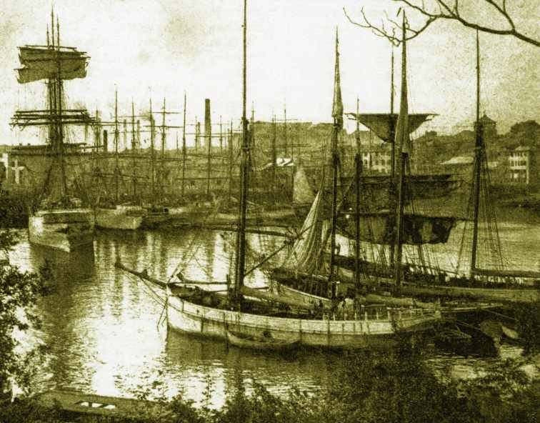 Velieri nel porto nel 1915