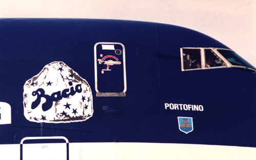 Cabina pilotaggio del Boeing 747-200 Baci Perugina - ALITALIA