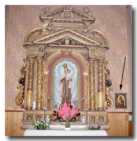 l'Icona e' posta accanto all'altare della B.V. Maria