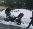 Passo del Verghereto, inverno 1999. Ok, ero in ritardo per l'autoscatto. Provate voi a correre sulla neve dopo aver fatto qualche ora di moto sottozero