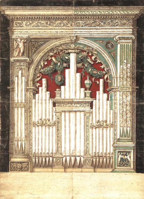 Giulio Campi - progetto per la facciata dell'Organo della Cattedrale di Cremona - 1543