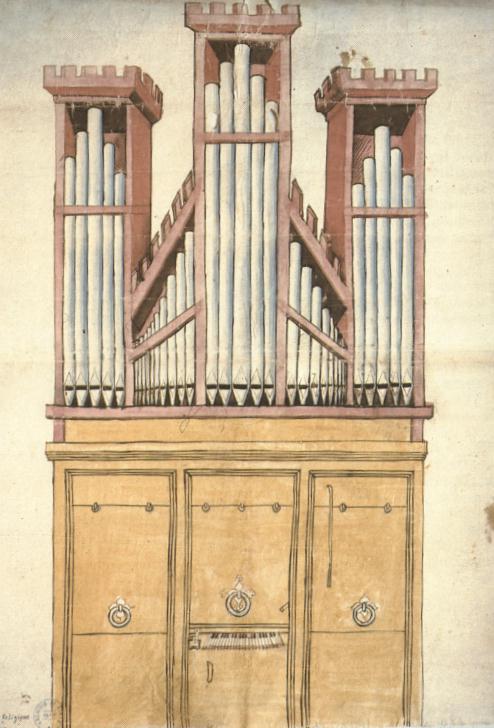 Matteo d'Allemania - disegno di organo per la Chiesa di Sant'Antonio in Cremona