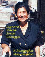 Bibliografia Mussomelese: Sorce Cocuzza Maria, Mussomeli
