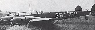 Bf 110 D damaged.