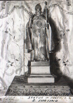Statua in argento di San Martino (foto del 1959)